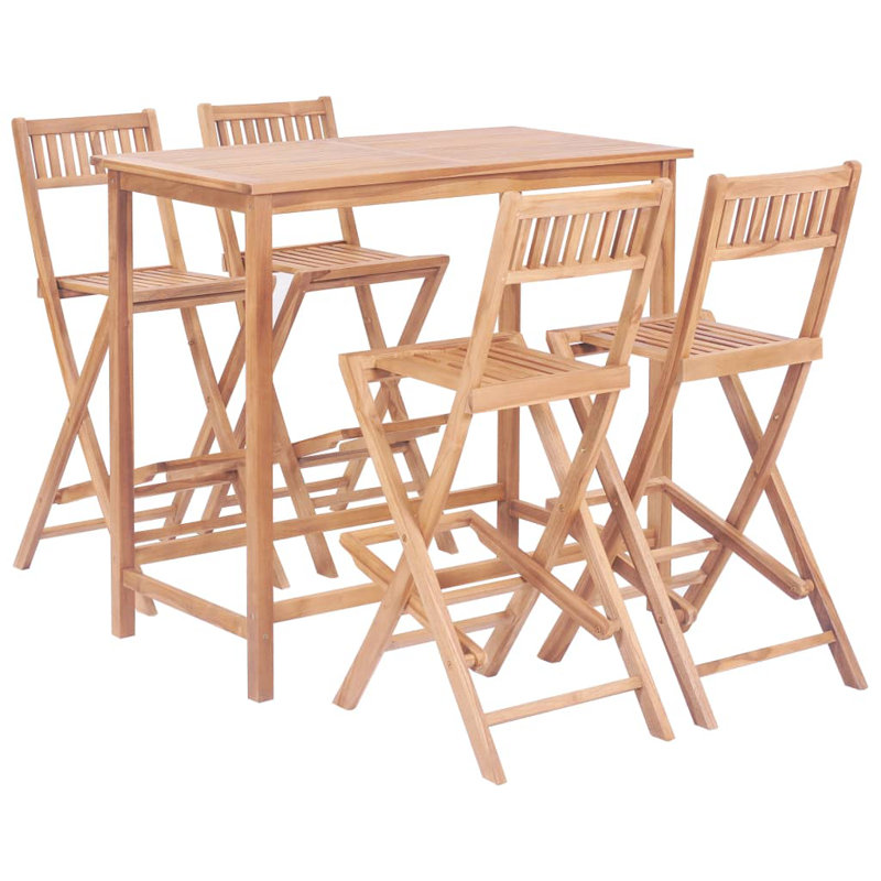 Sol 72 Outdoor Folding Dining Set with 4 Chairs Wayfair.co.uk